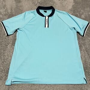 Oakley Blade Collar Polo Shirt Mens XL Blue Short Sleeve Golf Casual